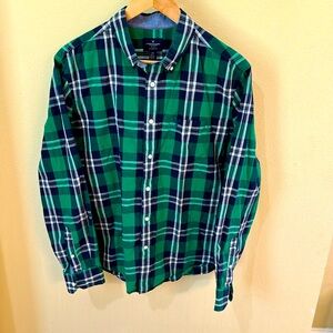 American Eagle mens button down long sleeve dress shirt